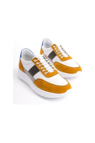 Mubiano Hakiki Deri Erkek Spor Ayakkabı & Sneaker Camel/beyaz -mbknt-cmlb Camel/beyaz