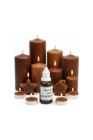 Sıvı Mum Boyası - Kahverengi - 30 Ml Kahverengi