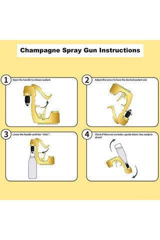 Suofeng Altın Renkli Şampanya/bira Spreyi - Bar Parti Stili Atmosfer Aracı Altın