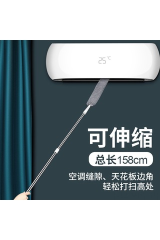 Monyee Ev Temizliği İçin Eğilebilir Yıkama Eliptik Toz Silgi - Yatak Altı + Uzatılabilir Çubuk + 2 Değiştirme Bezi