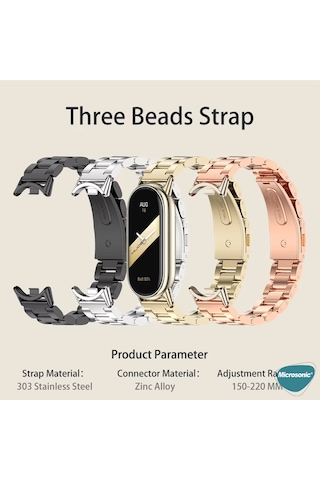 Microsonic Xiaomi Mi Band 9 Metal Stainless Steel Kordon
