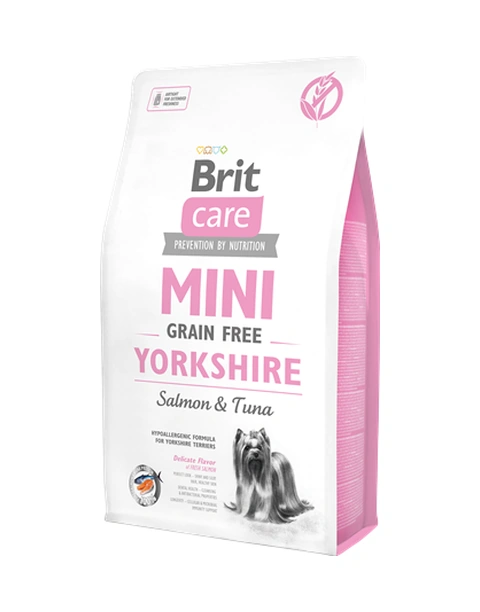 Brit Care Mini Irk Yorkshire Terrier Köpekler İçin, Tahılsız, Hipoalerjenik, Somon Ve Tuna Balıklı Kuru Mama 2 Kg