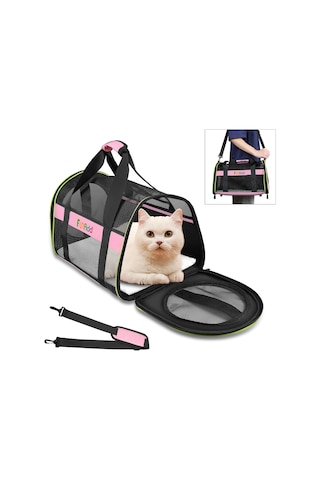 Cbtx Funadd Pet Seyahat Taşıma Çantası Omuz Katlanabilir Tote Çanta Pembe