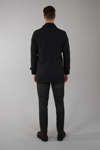 Bisse Siyah Regular Fit Polyester Pardösü Trençkot Pardesü Trcn25y25001 D99