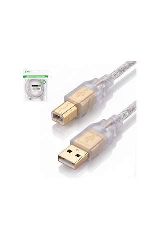 Feny Fn-u3015 Usb Yazıcı Kablosu Usb-a To Usb-b 1.5 Metre Şeffaf %100 Bakır Usb 2.0 - Mh-hs4912-2312
