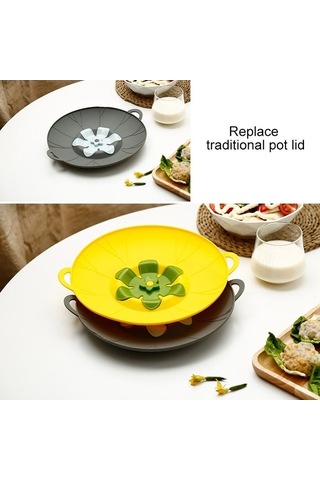 Dancemonkey Silikon Çiçek Kapağı, Dökülmeye Dayanıklı, Sarı Dönüşlü Diğer