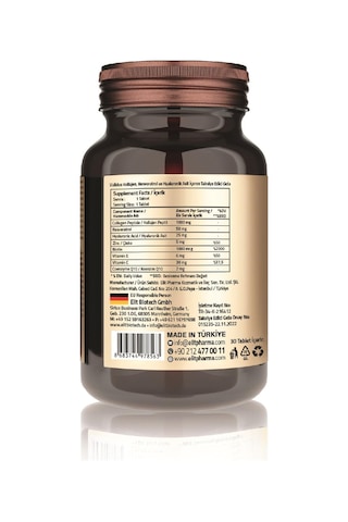 Collagen 1000 Mg + Resveratrol + Hyaluronic Acid 30 Tablets