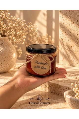 Amber Élegance Amber Kokulu %100 Soya Aromaterapi Wax Mum-300cc Kahverengi