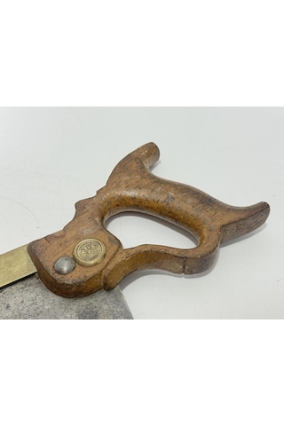 Antika İngiliz Ahşap Testere 37,5cm 001