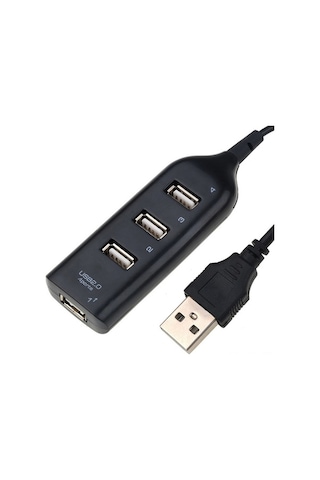 Willowhaven 4 Portlu Usb 2.0 Hub, 44cm Kablo, 480mbps Hızlı Veri Transfer, Siyah 2 Adet