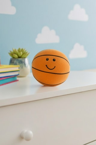 Peluş Basketbol Topu Oyuncak Yastık Dekoratif Spor Figürü Hediyelik Eşya Turuncu