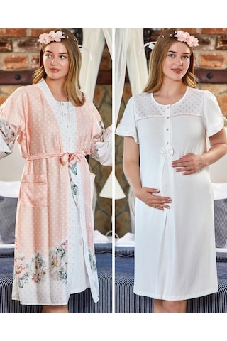 Cossy By Aqua 23170-23172 Pudra Hamile Lohusa Gecelik Sabahlık T