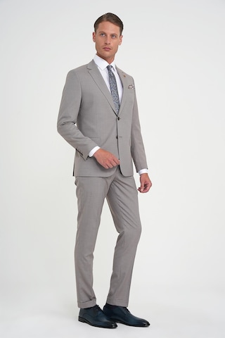Efor Slim Fit Çift Yırtmaç Esnek Yelekli Klasik Bej Takım Elbise Tk 916 Bej
