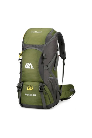 Yunboo 50l Dayanıklı Dağcı Çantası - Kamp Ve Yürüyüş İçin Ergonomik Sırt Çantası Yeşil