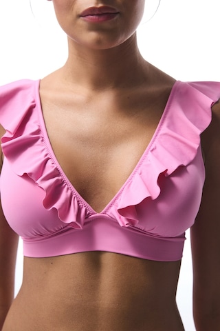 Penti Pembe Begonia Fırfırlı Bikini Üstü