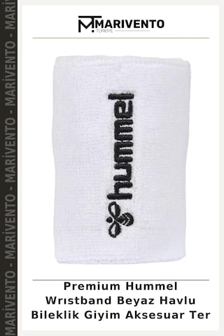 Premium Hummel Wrıstband Beyaz Havlu Bileklik Giyim Aksesuar Ter