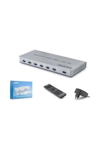 Hadron Hdx1435 Hdmı Video Wall Controller Kumandalı 4k 6 Ekran Gri Kdo
