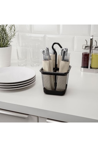 Ikea Uppdatera Çatal Bıçaklık, Antrasit, 12x12 Cm Çok Renkli