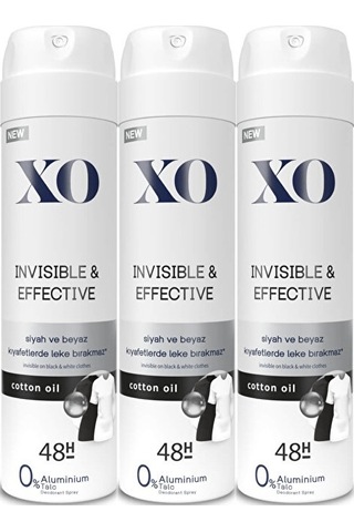 Xo Invisible & Effective Kadın Sprey Deodorant 3 x 150 ML