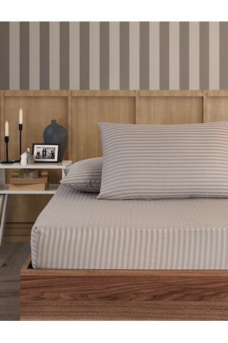 Pamuklu Saten Çift Kişilik Lastikli Çarşaf Takımı 180x200