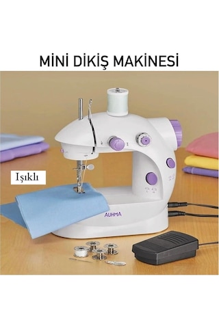 Mobgift Mini Ev Dikiş Makinesi Pedallı Sewıng Machine Portatif A+