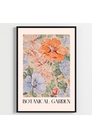 Besay Doğa Temalı Botanical Garden Duvar Posteri-modern Dekoratif A2 Çerçevesiz