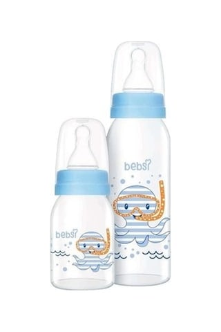Bebsi Cam Biberon Seti Mavi 250 ML+125 ML
