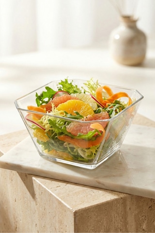 Lav Karen Cam Salata Kasesi Tekli Ekstra Büyük 1900 ml (Sunum Kasesi , Hazırlık Kasesi)