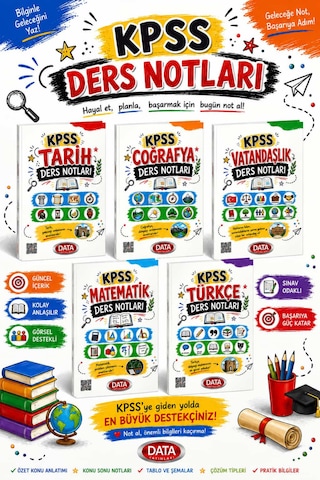2026 Kpss Gygk Tüm Dersler Özet Ders Notları Seti Pratik Kilit Bilgiler Zamanı Olmayana Son Tekrarlar