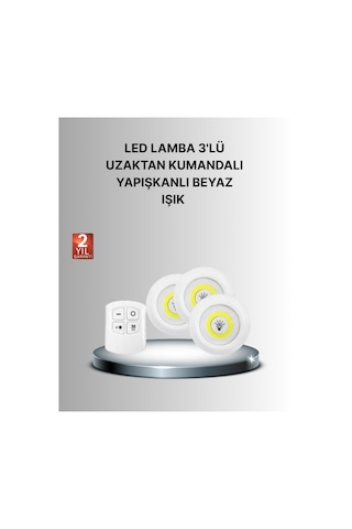 Dekoratif Ve Pratik 3 Lü Kumandalı Spot Led Aydınlatma Çok Renkli