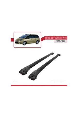 Citroen C4 Grand Picasso 2007-2013 Arası İle Uyumlu Ace-1 Ara Atkı Tavan Barı Siyah