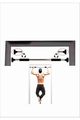 Leyaton Barfiks Çubuğu 60-100 Cm Çift Süngerli Ayarlanabilir Barfiks Çekme Demiri Barfiks Aleti
