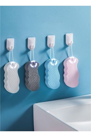 Bebek Peeling Banyo Süngeri Ölü Deri Temizleyici Yumuşak Vücut Kesesi Hassas Ciltler İçin Çok Renkli