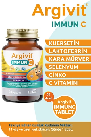Argivit Immun C Takviye Edici Gıda 30 Tablet Argivit Immun C Takviye Edici Gıda 30 Tablet