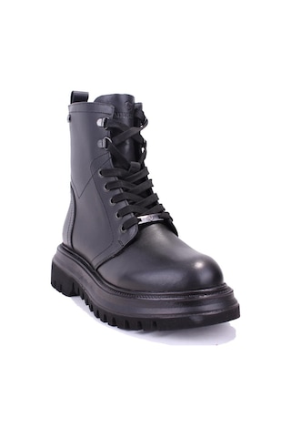 Hammer Jack Soloj 10224730 Siyah Ortopedik Günlük Düz Topuk Kadın Deri Bot 001