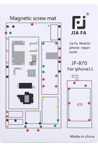 Jıafa Jf-870 Apple Uyumlu iPhone 11 6.1 Inc Mıknatıslı Çalışma Hasırı Vida Go (443479415)-Beyaz