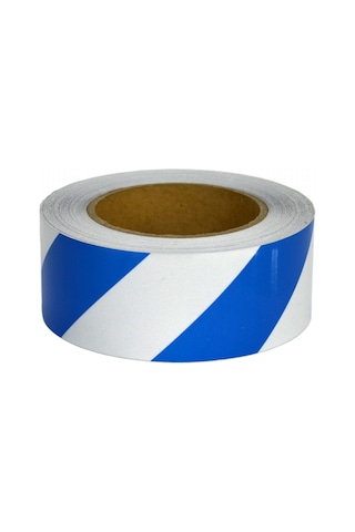 Carub Fosforlu Bant Çapraz 5 Cm X 25 Mt Mavi-Beyaz Br2406002