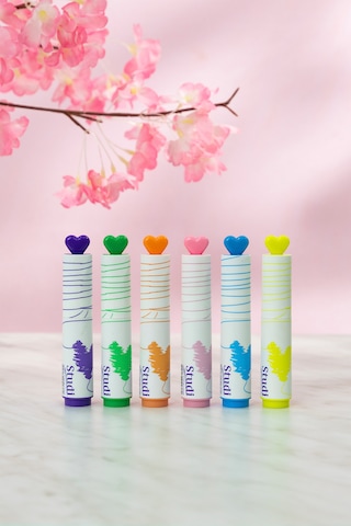 Studi Desenli Kalpli Fosforlu Kalem Seti - 6'lı