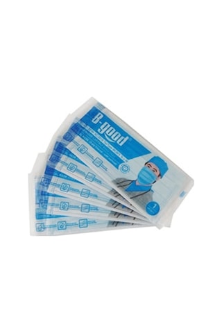 B-Good Cerrahi Maske 3 Katlı Burun Telli Tek Tek Paketli 50 Adet