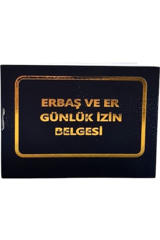 Erbaş Ve Er Günlük İzin Belgesi - Çarşı Defteri Lacivert
