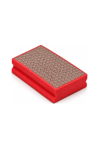 Telum Handpad Kırmızı 200 Kum 90 55 Mm Elmas El Zımparası Cam Kenar Düzeltme Pedi