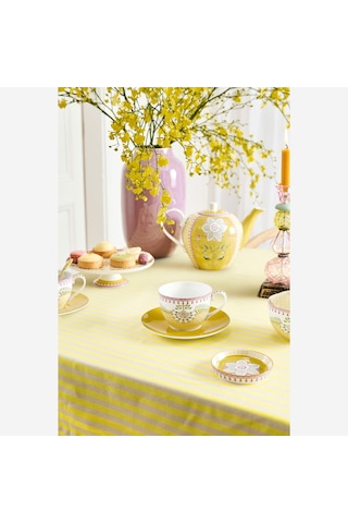 Sarı Porselen Çay Fincanı 280 Ml