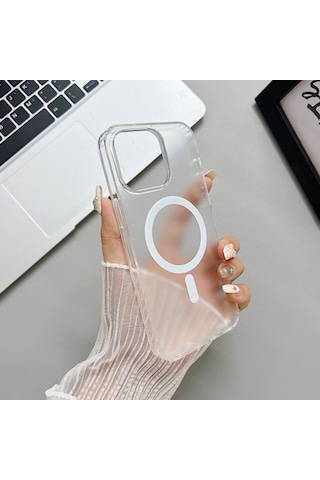 Telefon Kılıfı İphone 16 Kılıfı Magsafe Kılıf Cep Telefonu Kılıfı Uyumlu Siyah