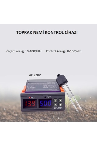 Stc-3029 220v-10a Toprak Nem Kontrol Cihazı
