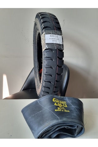 Maruti Tyres Set 400-12 Tubetype Motorsiklet/Sepet Lastiği Ve İç Lastik Power Lugset