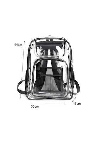 Maoyaya Şeffaf Pvc Gezgin Sırt Çantası - Su Geçirmez, Renkli Tasarım Çok Renkli