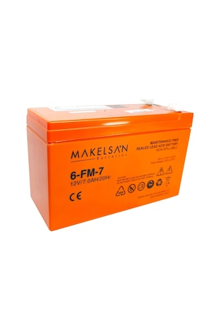 Makelsan 12v 7ah, Bakımsız, Kuru Akü. Ups İçin Uygundur.
