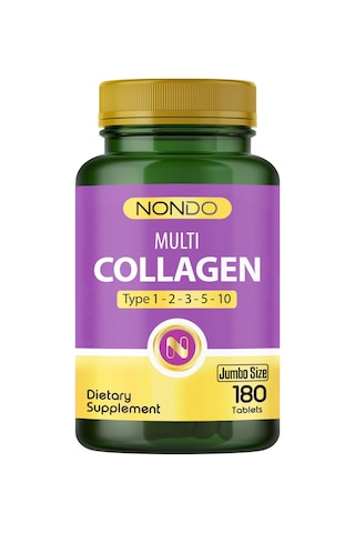 Multi Kolajen 180 Tablet Jumbo Boy 5 Çeşit Kolajen Tip 1-2-3-5-10 Hyalüronik Asit Çinko