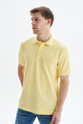 AR-MA Arma Erkek Regular Fit Basic % 100 Pamuk Pike Polo Yaka Tişört Y29374354502 Sarı