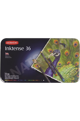 Derwent Inktense Mürekkep Etkili Aquarel Boya Kalemi Teneke Kutu N11.179